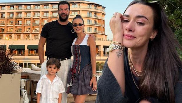 Oğlu okula başladı! Hande Soral gözyaşlarına hakim olamadı)