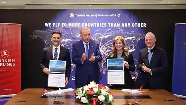 THY ve Boeing arasında dev anlaşma! İmzalar ABD'de Erdoğan'ın huzurunda atıldı)