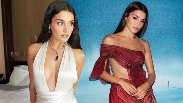 Hande Erçel bordolar içinde! Verdiği pozlarla büyüledi)