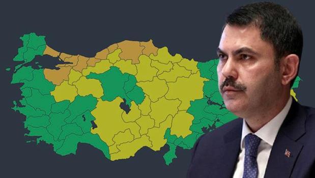Bakan Kurum’dan hava durumu uyarısı! Meteoroloji haritasını paylaştı: 36 il için alarm verildi)
