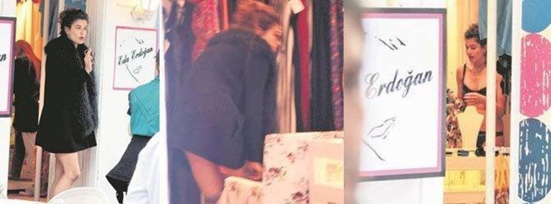 Mağazanın ortasında bikini denedi