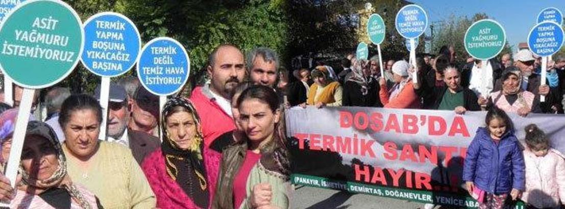 Bursa'da termik santral protestosu