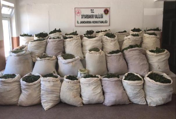 Lice'deki terör operasyonunda 974 kilo esrar ele geçirildi
