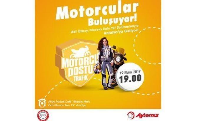 ‘Motorcu Dostu Trafik’ projesi Antalya’da devam ediyor