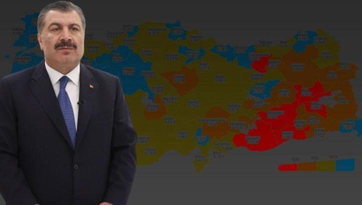 Bakan Koca sıcak gelişmeyi duyurdu! Koronavirüs risk haritasında son durum