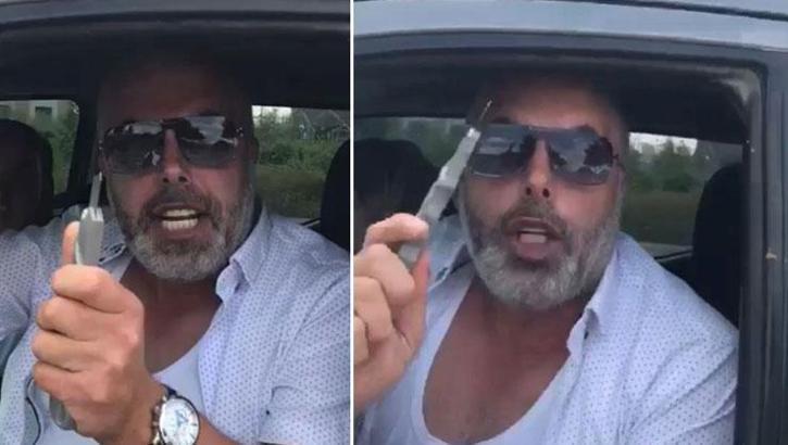 Falçatalı maganda trafikte 'Doğrarım' diyerek dehşet saçtı