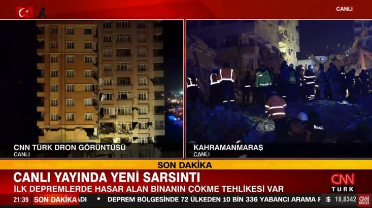 Canlı Yayında Deprem Paniği! Kahramanmaraş Bir Kez Daha Sallandı ...