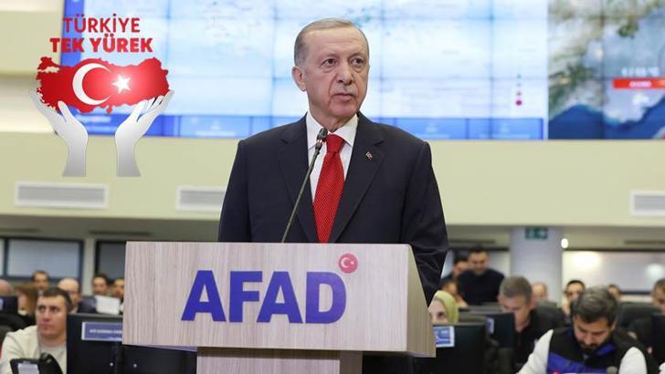 Cumhurbaşkanı Erdoğan'dan 'Türkiye Tek Yürek' yardım kampanyasına destek
