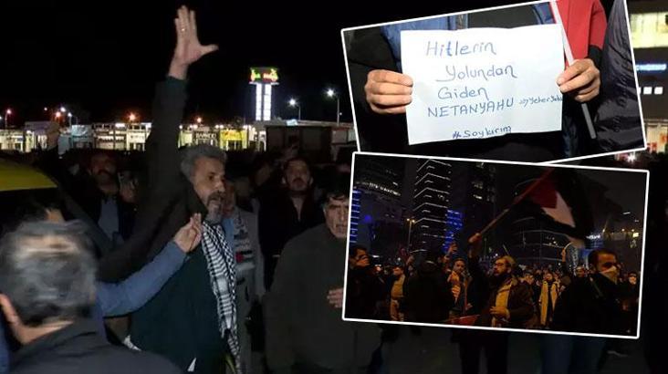Dört yanda 'İsrail' protestoları! Hastane saldırısı sonrası Türkiye ayağa kalktı