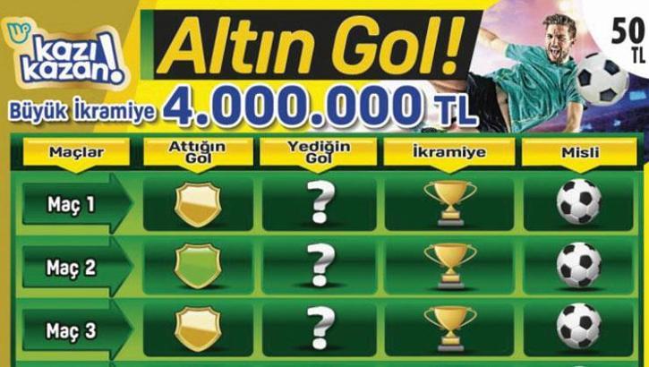 Altın Gol kartları ile 4 milyon TL heyecanı
