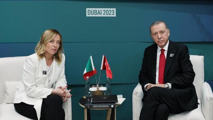 Cumhurbaşkanı Erdoğan, İtalya Başbakanı Meloni ile görüştü