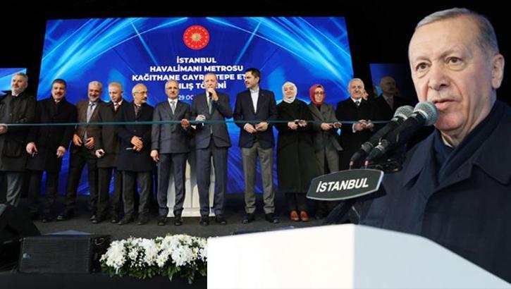 Kağıthane-Gayrettepe metrosu açıldı! Cumhurbaşkanı Erdoğan: İstanbul'da ortalama trafik süresi 39 dakikaya düşecek