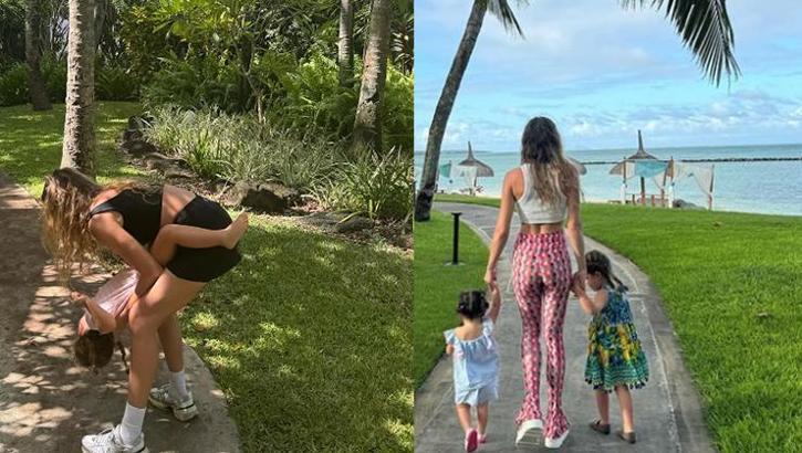 Ailecek gittikleri Mauritius tatilini paylaşmaya doyamadı!