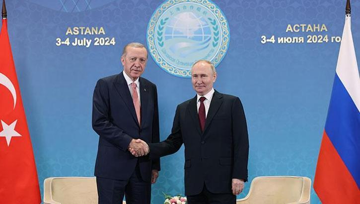 Astana'da kritik zirve! Cumhurbaşkanı Erdoğan, Putin ile bir araya geldi