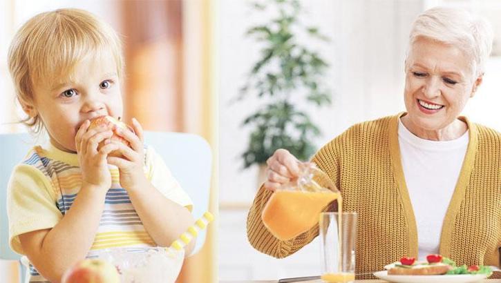 Her yaşın besini ayrı