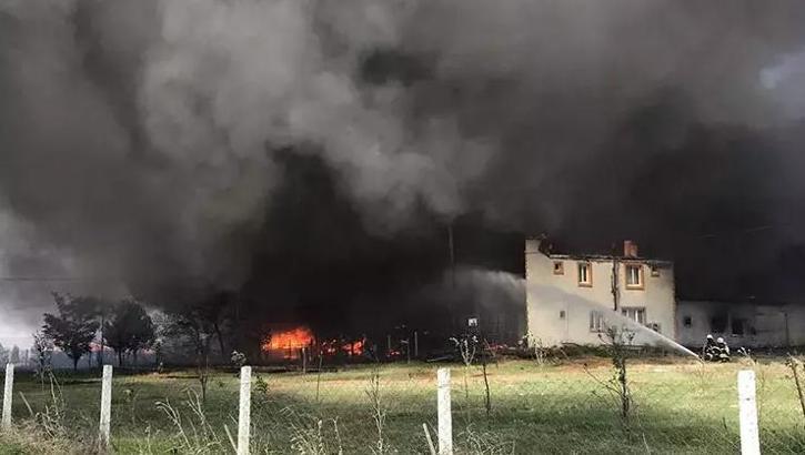 Tekirdağ'da fabrika yangını!