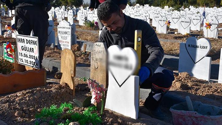 Parçalanmış cesedi bulunan bebeğe kalp şeklinde mezar taşı! Üzerine yazılan yazı ağlattı