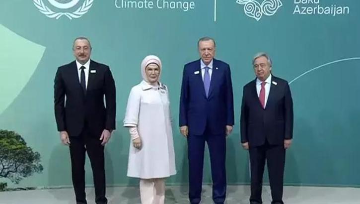 Cumhurbaşkanı Erdoğan Bakü'de Dünya Liderleri İklim Zirvesi’ne katılıyor