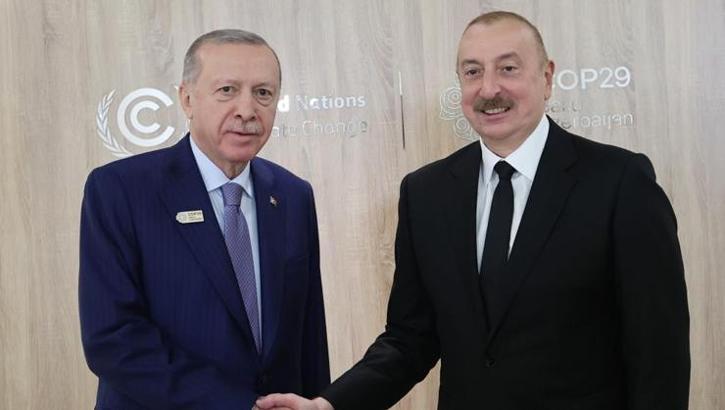 Cumhurbaşkanı Erdoğan, Azerbaycan Cumhurbaşkanı Aliyev ile görüştü