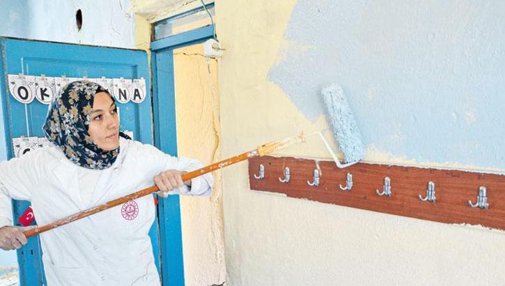 Tatil yerine tadilat yaptı