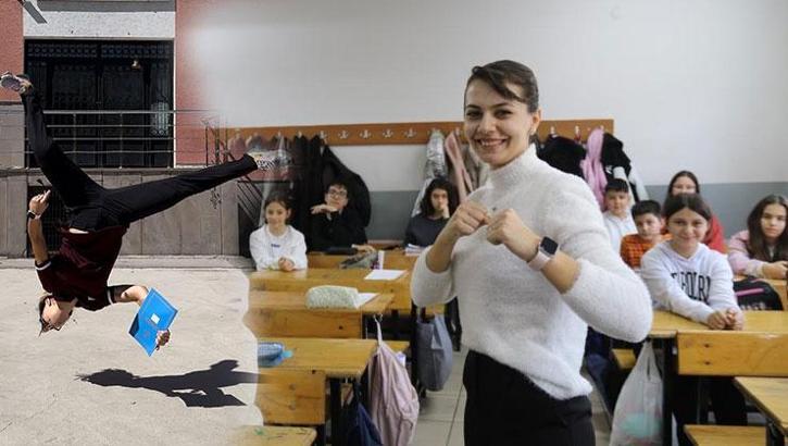 'Uçan öğretmen Gülsena' öğrencilerin derslere ilgisini arttırdı