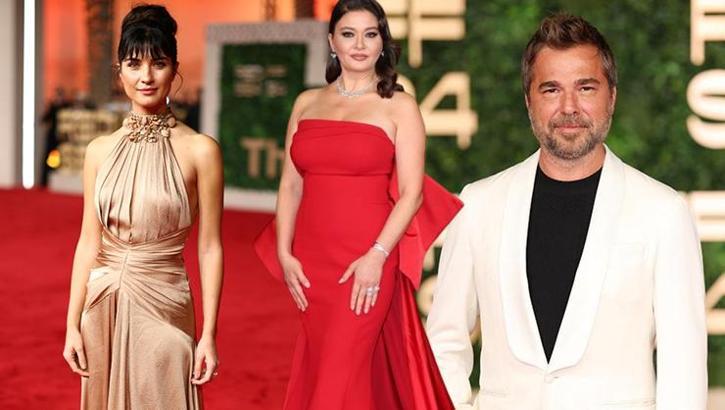 Dünyaca ünlü festivale katılan Nurgül Yeşilçay kırmızı elbisesiyle büyüledi!