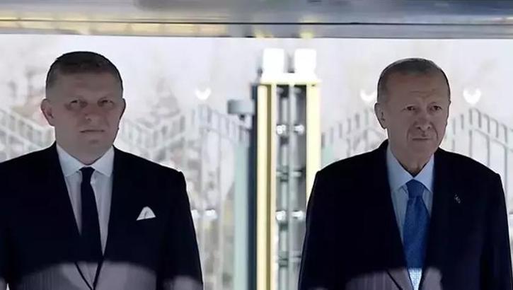 Erdoğan resmi törenle karşıladı! Slovak Cumhuriyeti Başbakanı Robert Fico Ankara'da!