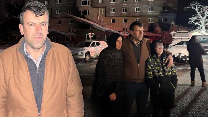Bolu'da yanan otelin önünde fotoğraf çektirmeye giden aile ilk kez konuştu! 'Bizi kullandılar'