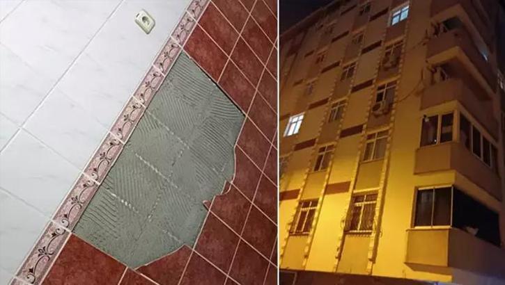 Küçükçekmece'de panik anları! 7 katlı binadan sesler geldi, herkes apar topar çıktı