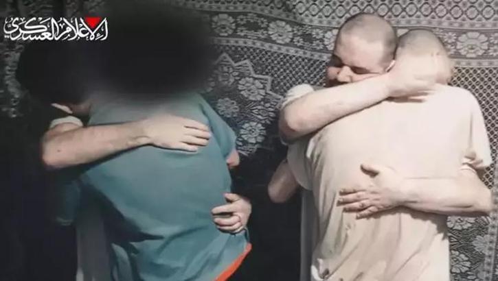 İsrailli esirin kardeşiyle vedalaştığı görüntüler! 'Daha kaç kişiyi öldürmek istiyorsunuz?'