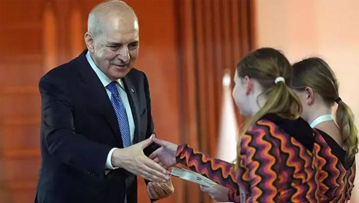 TBMM Başkanı Kurtulmuş, 23 Nisan'da dünya çocuklarını kabul etti