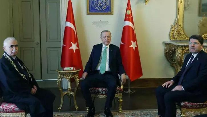 Cumhurbaşkanı Erdoğan, Anayasa Mahkemesi Başkanı Özkaya'yı kabul etti