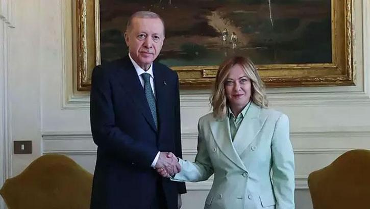Cumhurbaşkanı Erdoğan, İtalya Başbakanı Meloni ile görüştü
