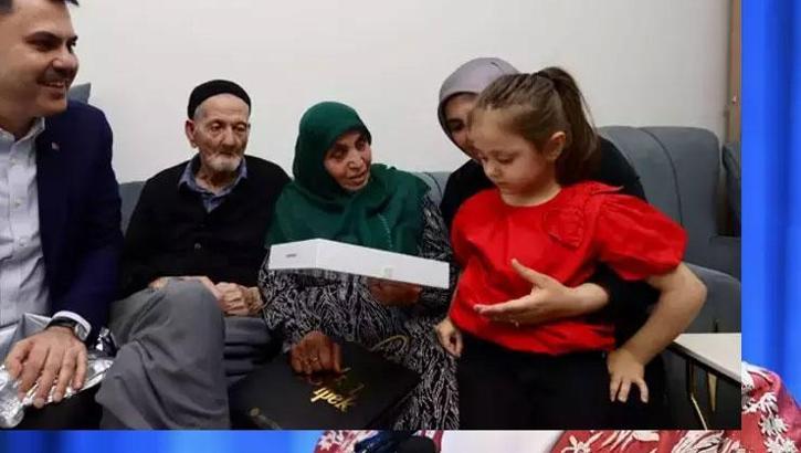 Bakan Kurum'dan depremzede aileye ziyaret: Sözümüzü tutacağız
