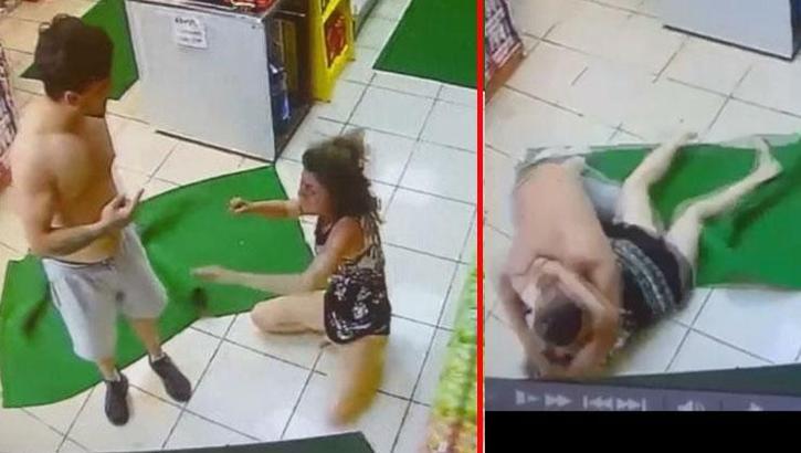Akaryakıt istasyonunda dehşet! Tanımadığı kadını dakikalarca dövdü! 3 şüpheli tutuklandı