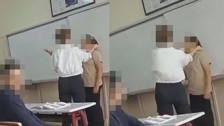 Öğretmen öğrencisine sınıfın ortasında şiddet uyguladı: Seni var ya böyle gebertirim