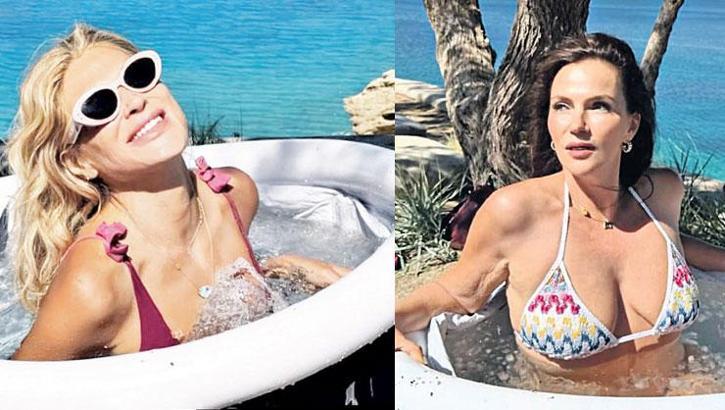 Kardeşi ve arkadaşlarıyla Mykonos'ta buz gibi deneyim