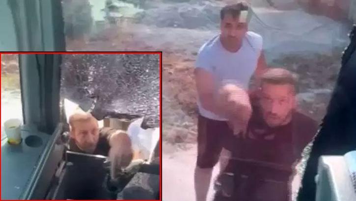 Otobüsü durduran magandalar 'Yapmayın bayan var' uyarısına rağmen dehşet saçtı!