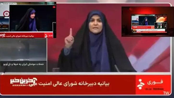 İsrail füzesine rağmen yayına devam etti: İranlı spiker direnişin sembolü oldu!