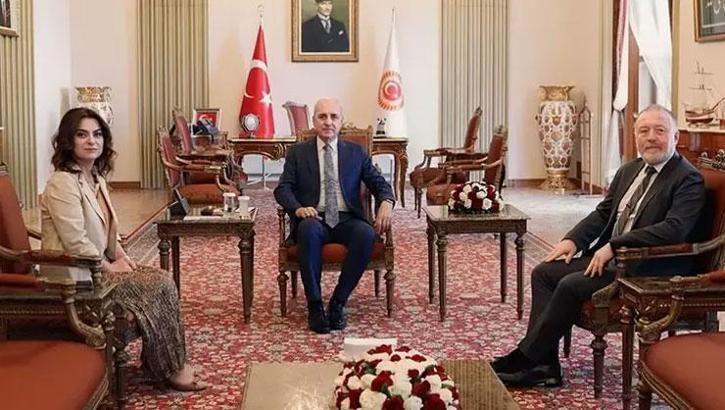 TBMM Başkanı Kurtulmuş, DEM Parti'li Temelli ve Koçyiğit'i kabul etti