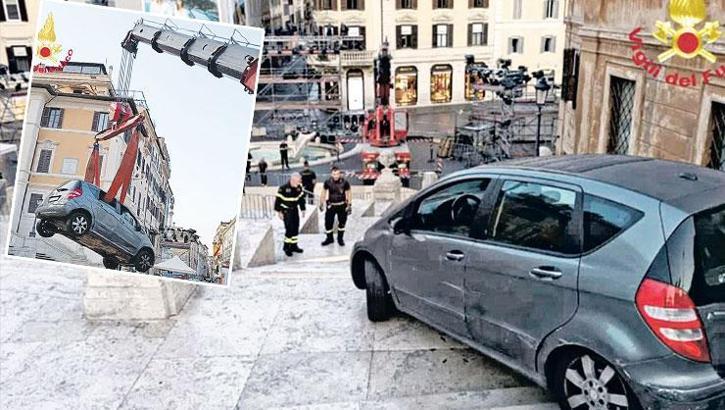 İspanyol merdivenlerini yol sandı