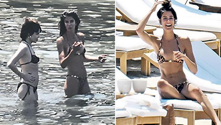Berrak Tüzünataç ile şarkıcı Gaye Su Akyol, Bodrum’da! Denizde sohbet