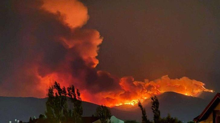 Yangına aldırış etmeden tatil yaptılar