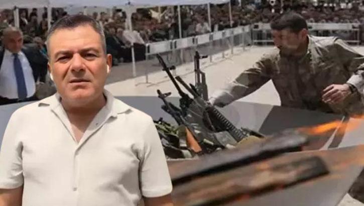 PKK silahlarını kazana koyup yaktı! Tören alanındaki çarpıcı ayrıntıları Nihat Uludağ anlattı