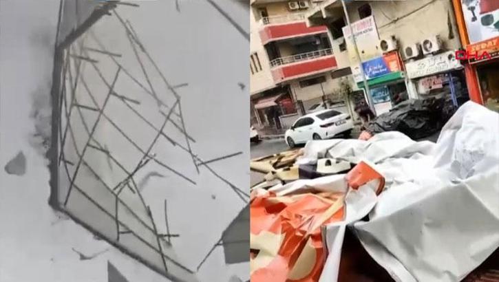 Batman’da korku dolu anlar! Kuvvetli rüzgar yurt çatısını uçurdu, ağaçlar araçların üzerine devrildi