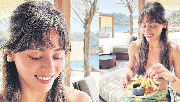 Sıla Türkoğlu'nun patatesli tatil kaçamağı
