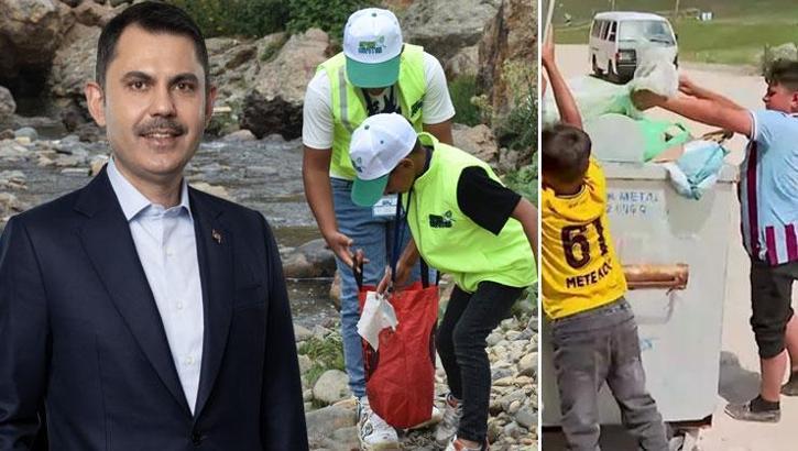 Bakan Kurum’dan yayladaki çöpleri toplayan kardeşlere teşekkür!