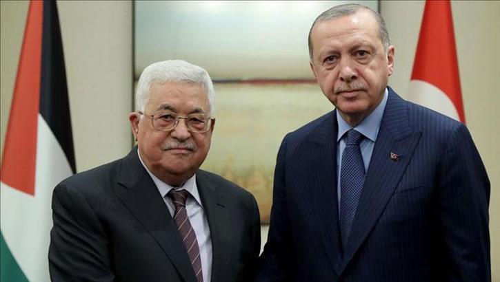 Erdoğan Filistin Devlet Başkanı Abbas ile 'Gazze'yi görüştü