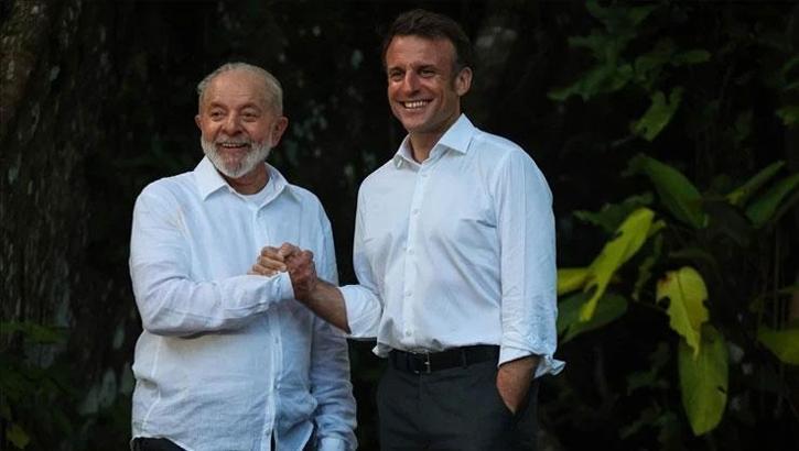 Fransa Cumhurbaşkanı Macron ile Brezilya lideri Lula görüştü