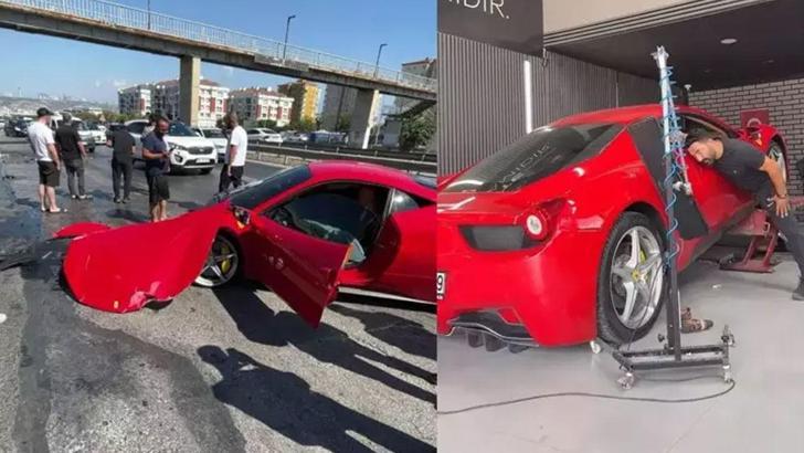 Hasarlı Ferrari'yi alan kişi belli oldu! Test sürüşü sırasında nerdeyse hurdaya dönmüştü